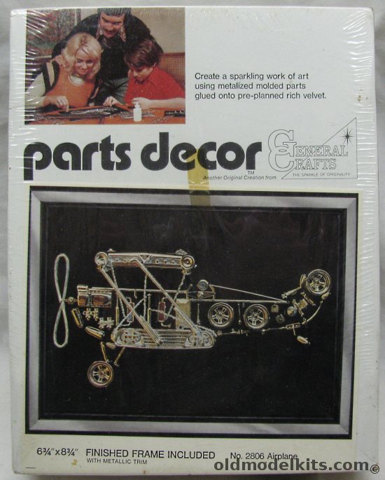 General Crafts Parts Decor Airplane With Frame, 2806 plastic model kit